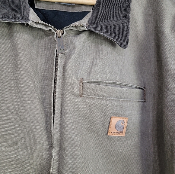 Carhartt Bankston Sienna Sandstone Fleece Lined Canvas Work Coat Size 2XL Tall - Picture 5 of 16